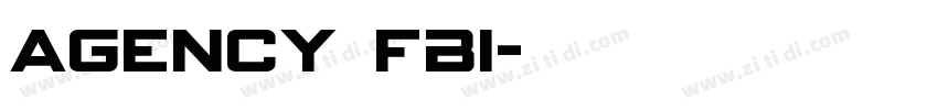 Agency fbi字体转换